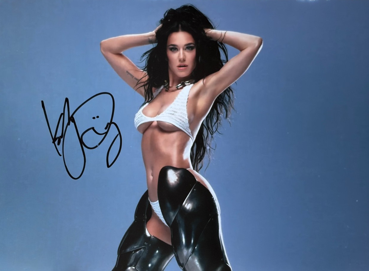 Katy Perry Hand Signed American Singer 12x8" Iconic Music Photo + Verified COA