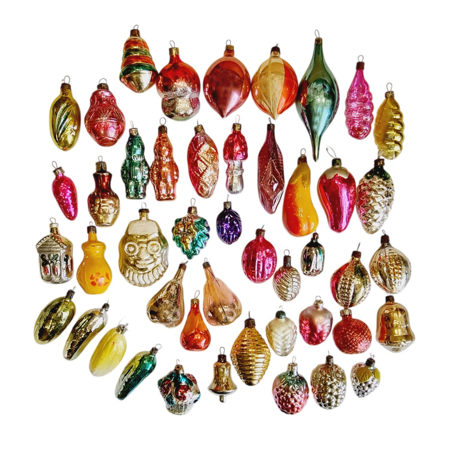 Vintage Christmas  Ornament Soviet Glass USSR 1950s Retro Tree Decoration