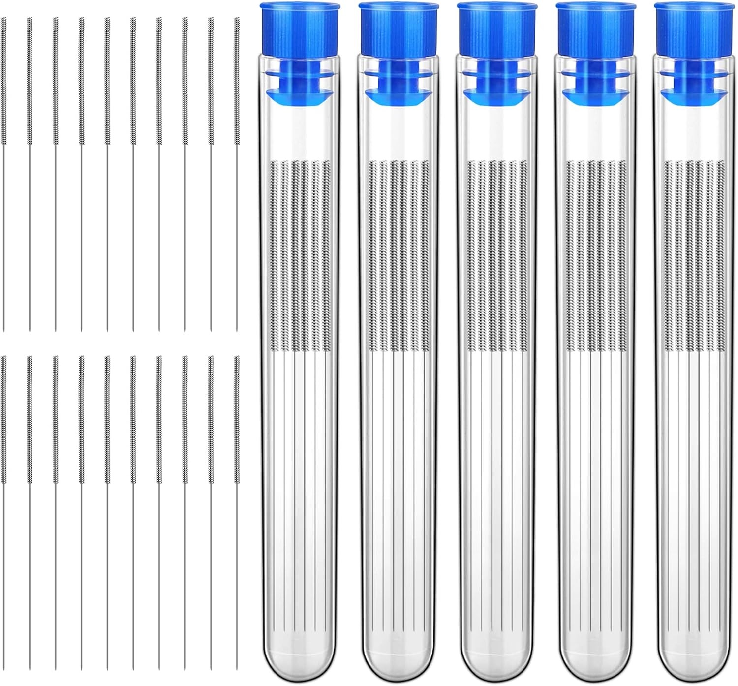 50 Pieces 3D Printer Nozzle Cleaning Kit,0.4 mm Stainless Steel Needles Cleaner 