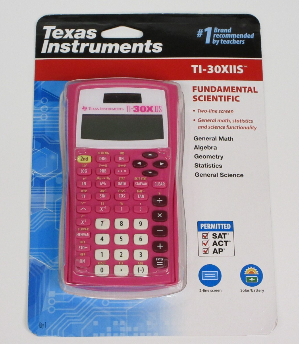 Texas Instruments TI-30XIIS Scientific Calculator Pink School Office New Sealed