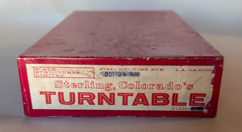 SSLtd. HOn3/HO Scale, Rare Early Date, 90' Sterling Colo, Turntable K122A
