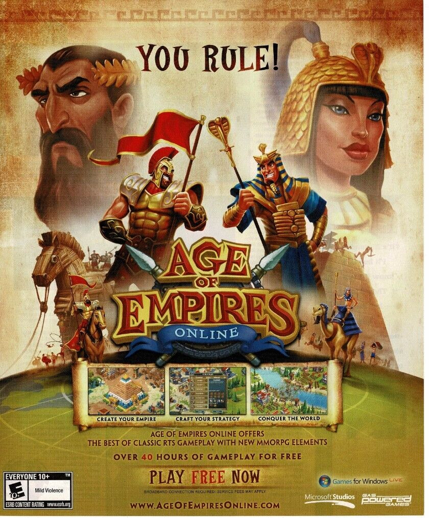 2011 Age Of Empires Online Video Game Vintage Print Ad