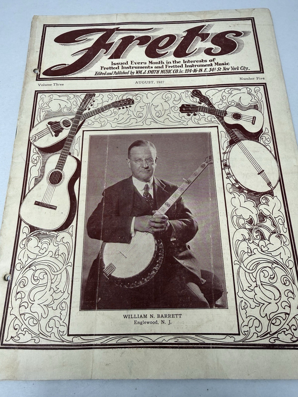 1927 FRETS Magazine Jazz Age Guitar Banjo Mandolin Vintage Vol 3 No 5 - RARE!