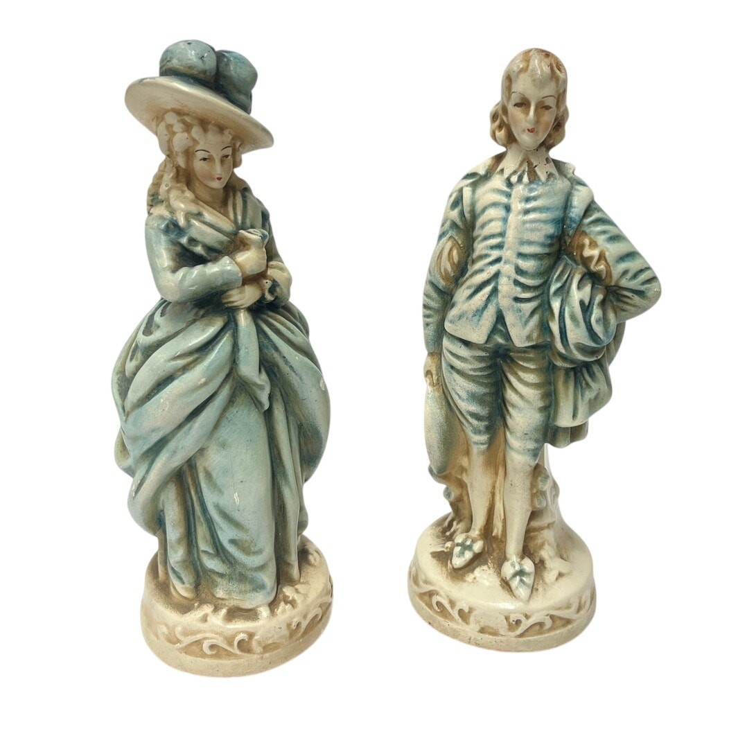 Vintage Ceramic Victorian Couple Figurine Set