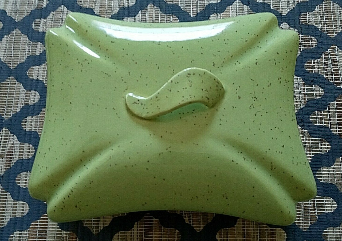 Vintage 50's Light Green Ceramic Whatnot Candy Dish 8"L x 6.5''W