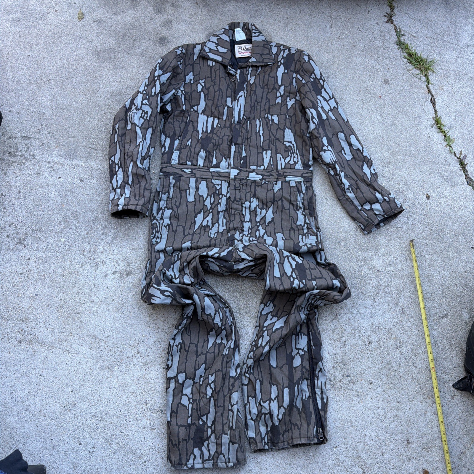 VTG WALLS Blizzard Pruf Camo Coveralls Mens L Tall Hunting Insulated Quilted USA