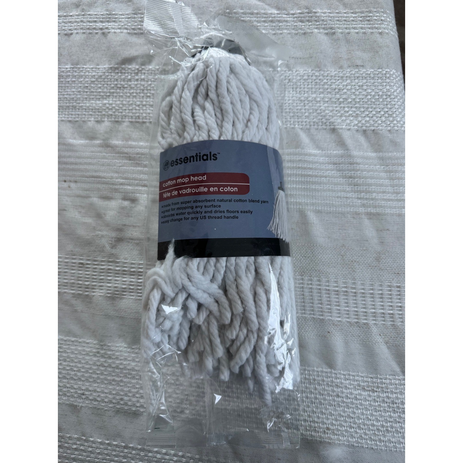 Essentials Cotton Mop Head Refill Super Absorbent Easy Change Thread Handle New