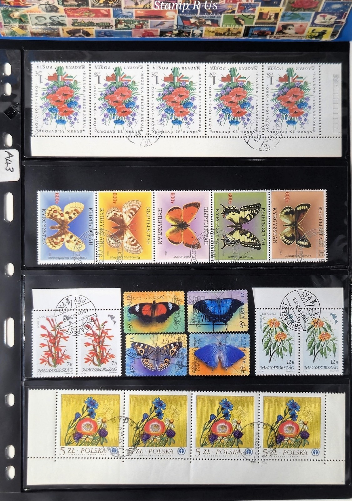 Butterflies / Flowers - Strip Stamps Around the World - Sold as Seen (A43)