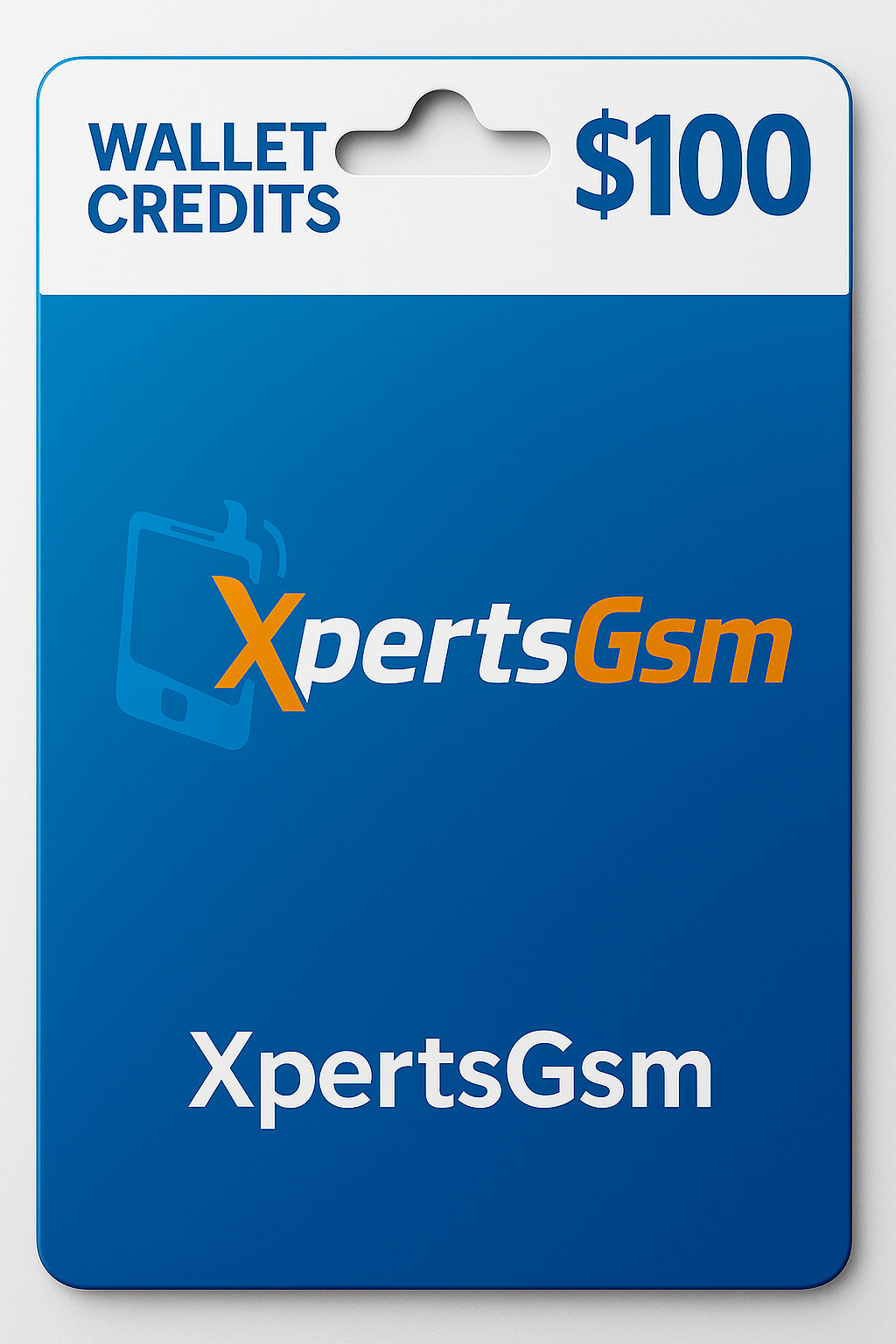 XpertsGsm Physical Gift Card - 100 Credits