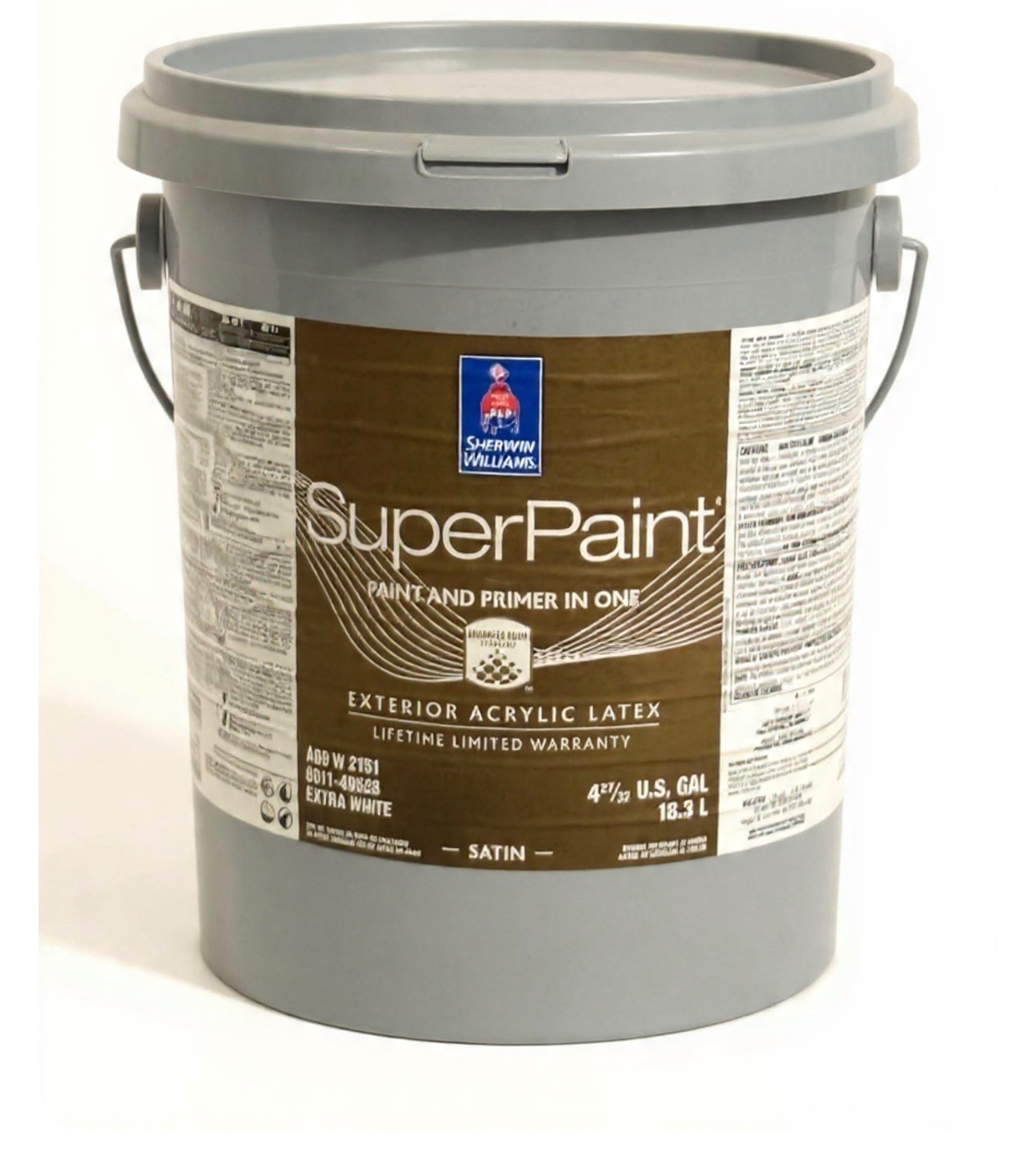 Sherwin WIlliams 5 Gallon  Super Paint Ext Satin 6511-49528 Extra White