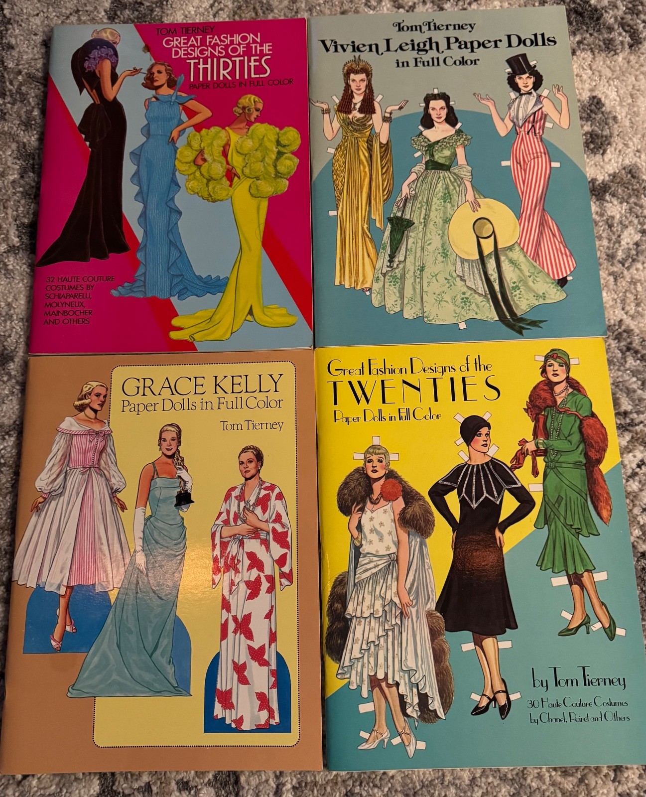 Tom Tierney paper doll book lot of 4