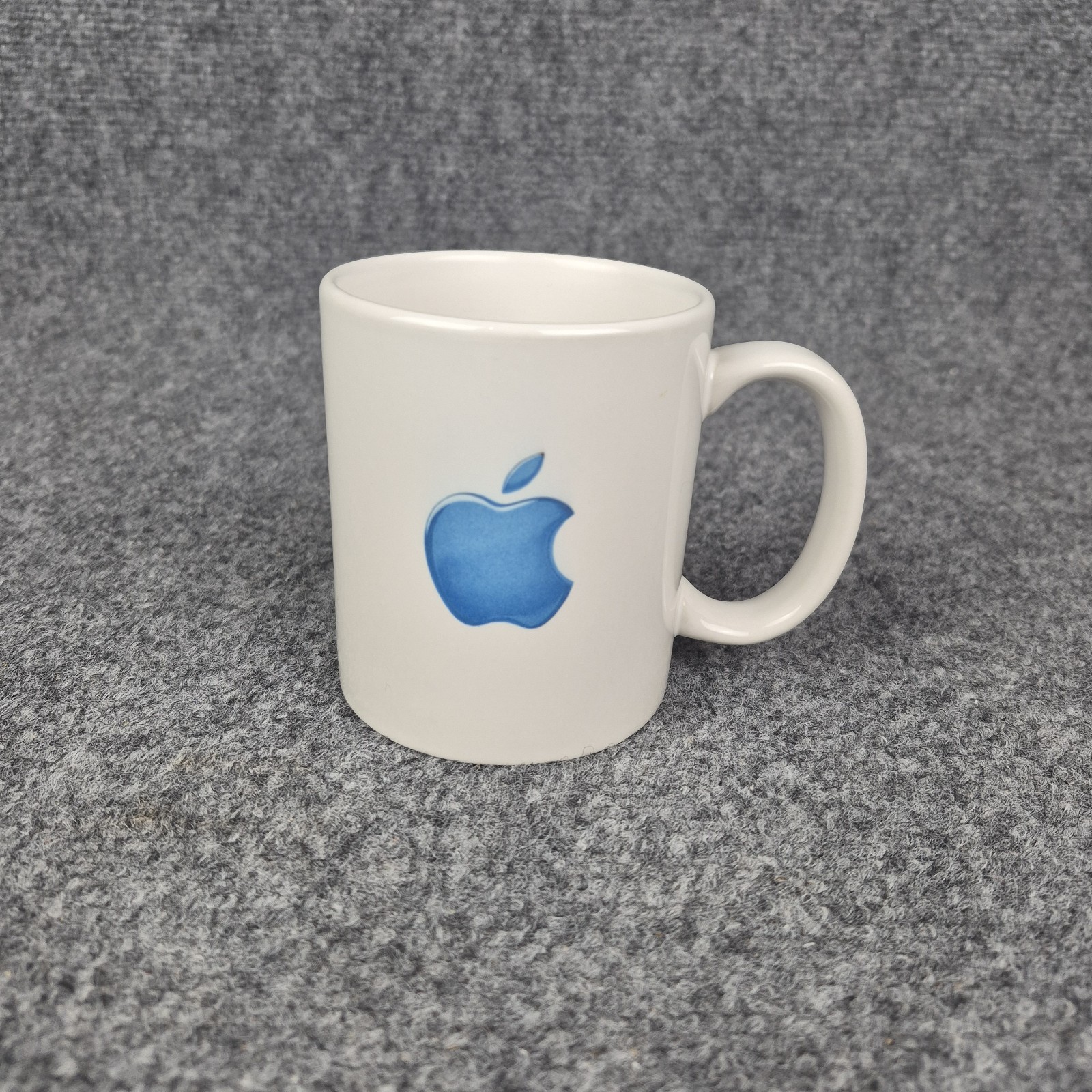 Apple Logo Mug White Ceramic Coffee Cup Blue Logo Small Tea Office Desk Cup