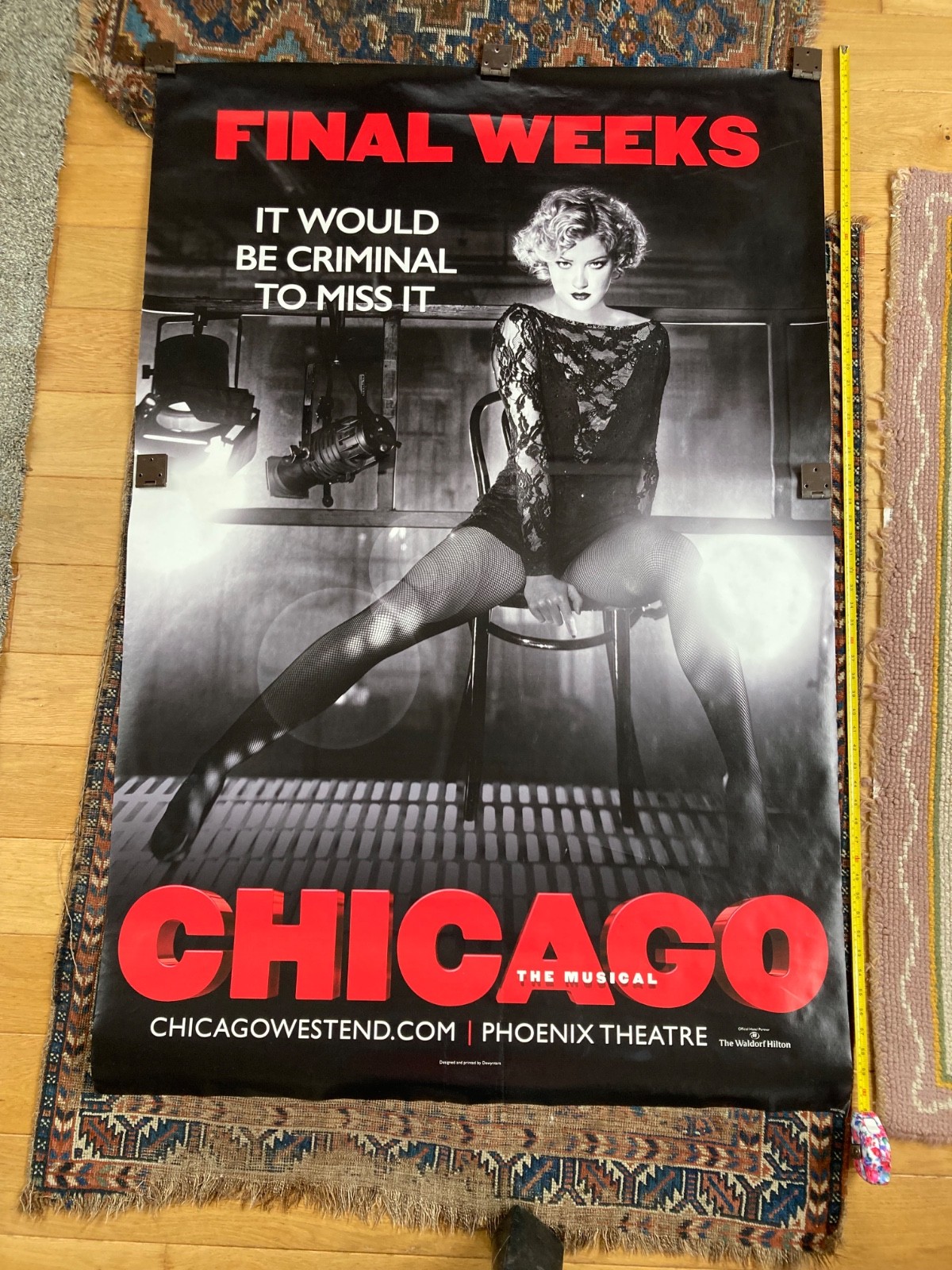 Original giant 60” x 40” Chicago theatre poster from Phoenix Theatre, London
