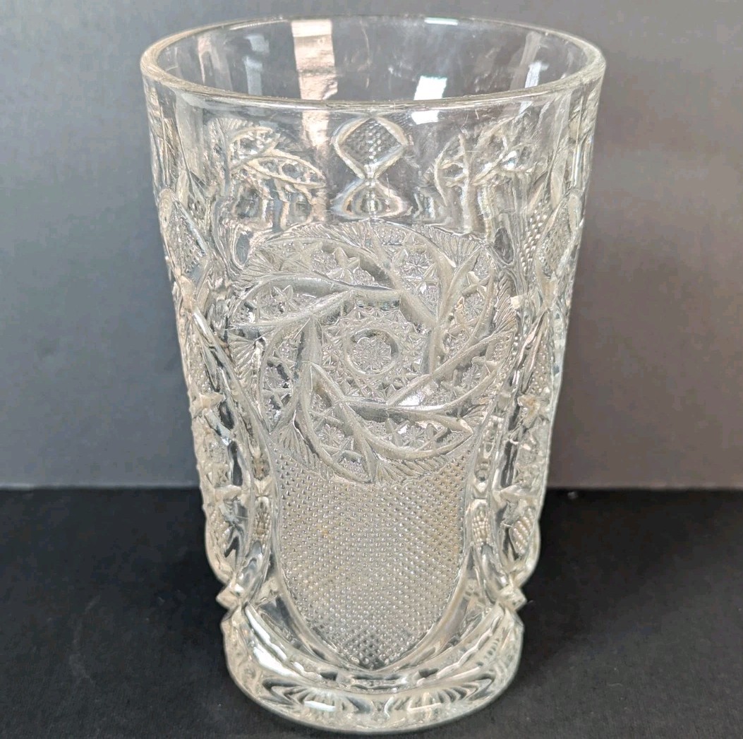Antique Westmoreland Buzz Star 10oz Tumbler Early American Tea Glass 1912-1920