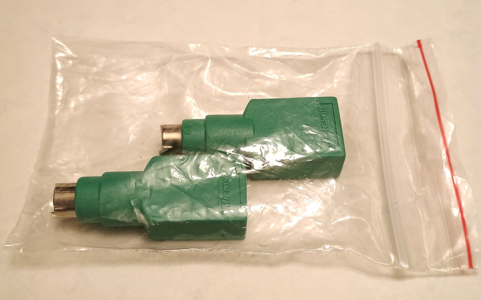 NEW - LOT of 2 - Microsoft PS2 PS/2 6 Pin Male to USB Female Adapter