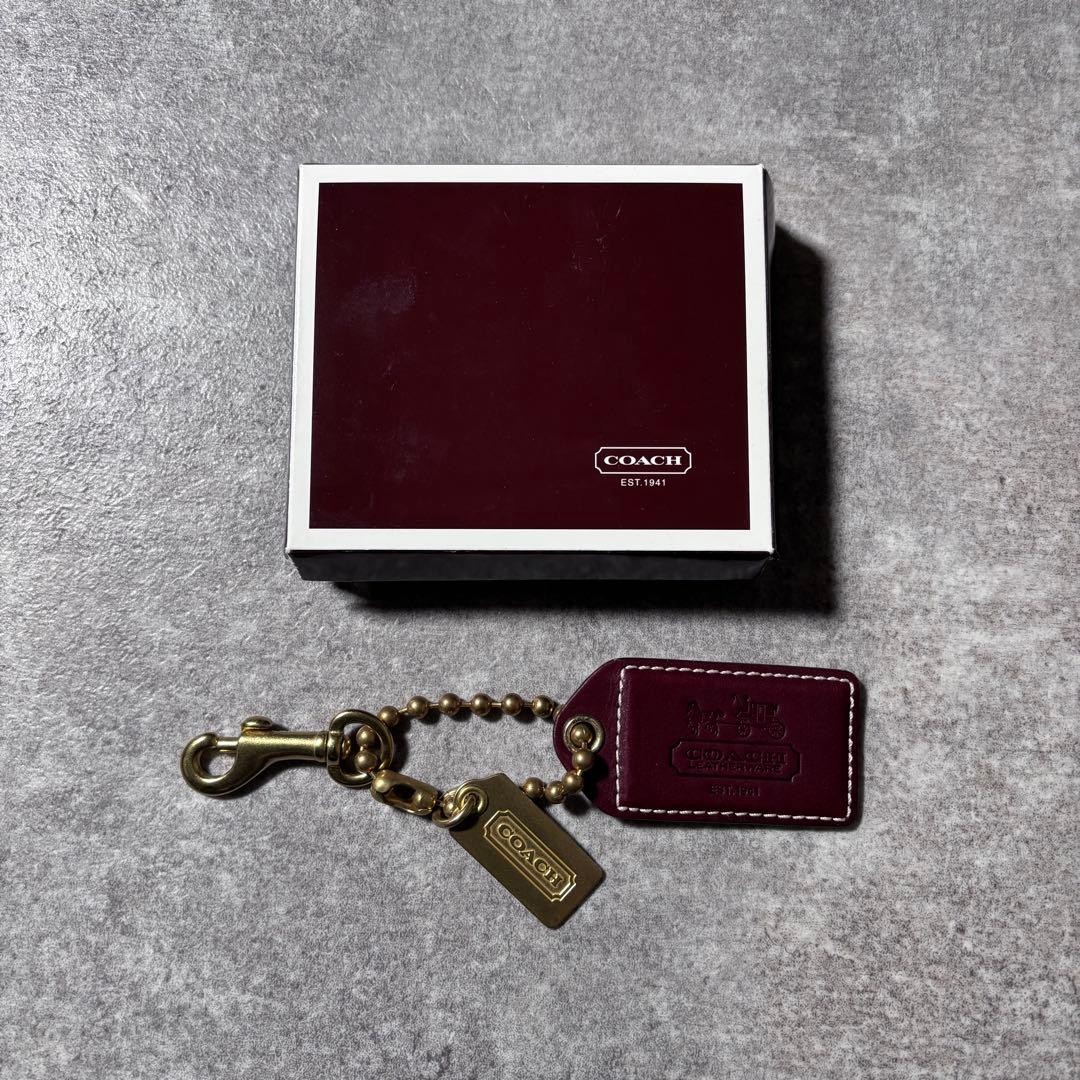 Coach Leather Big Charm Brass Charm Set