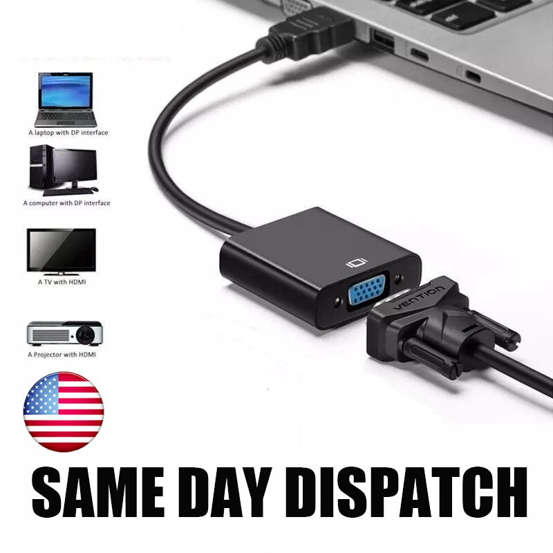 HDMI Male to VGA Female Adapter Converter Cable for Video HDTV DVD PC 1080P