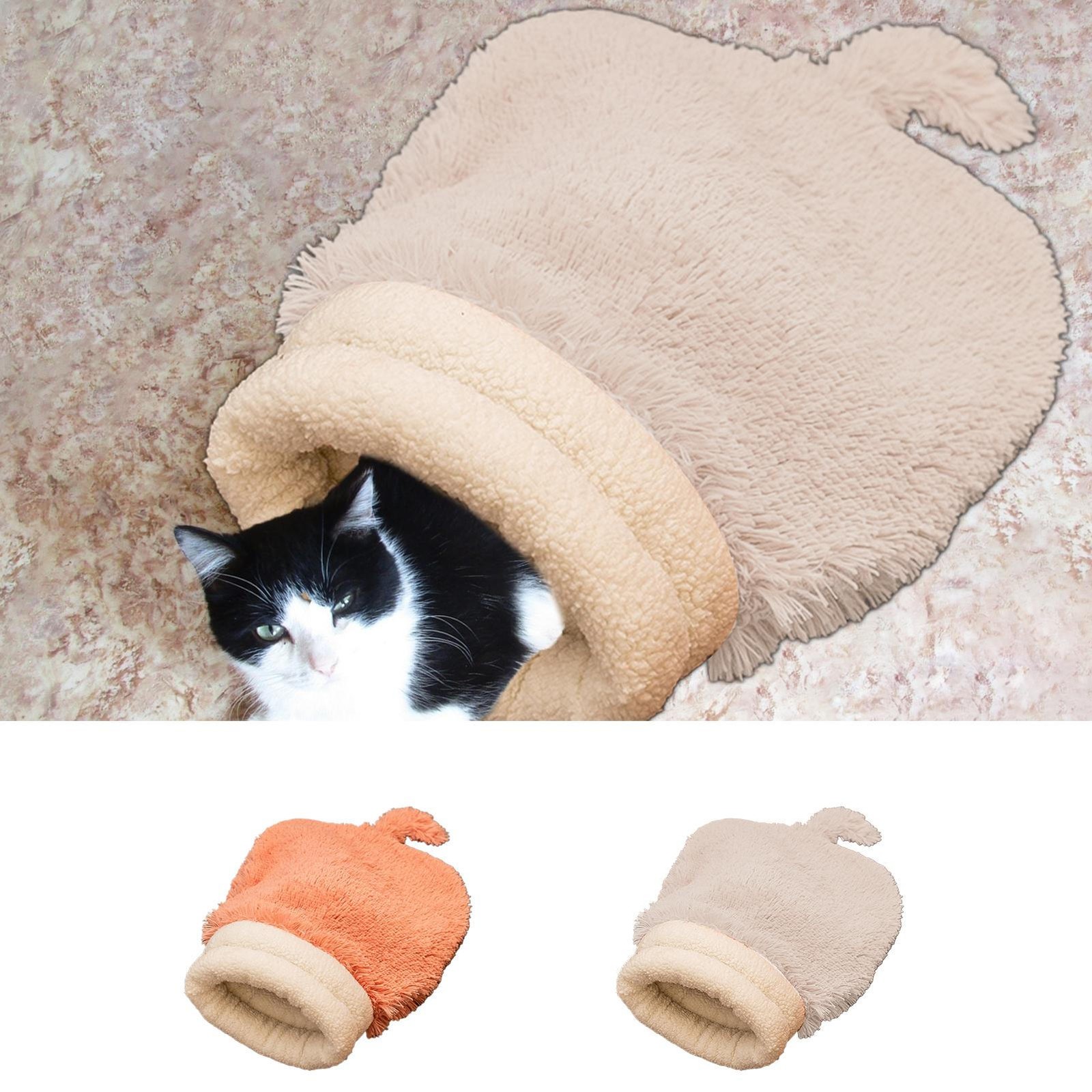 60x30cm Cat Bed Cave Winter Cozy Cat Bed Cave Comfortable Pet Snuggle Sack