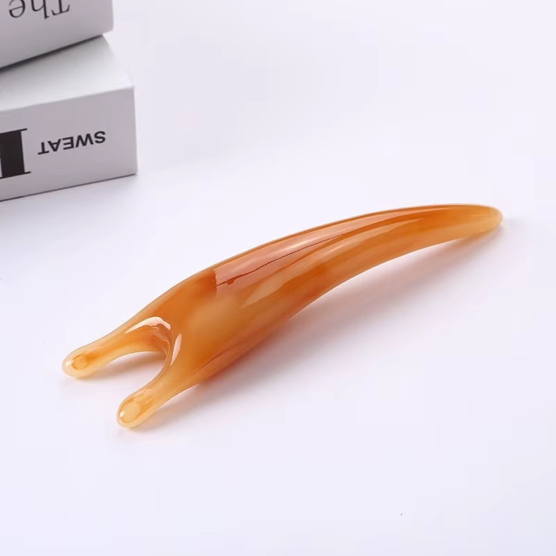 〔San〕 Resin Face Lifting Scraping Massage Nose Lifting Massage Y-Shape Guasha Ma