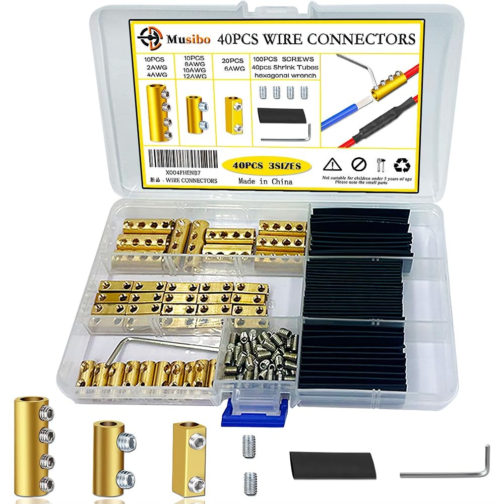40pcs 6, 8, 10 AWG Wire Connectors, Quick Wiring Connection Terminal, Circuit...