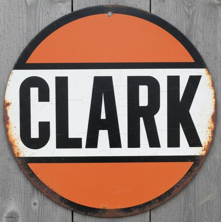 Clark Gasoline 12" Diameter Vintage Novelty Metal Sign Made In USA