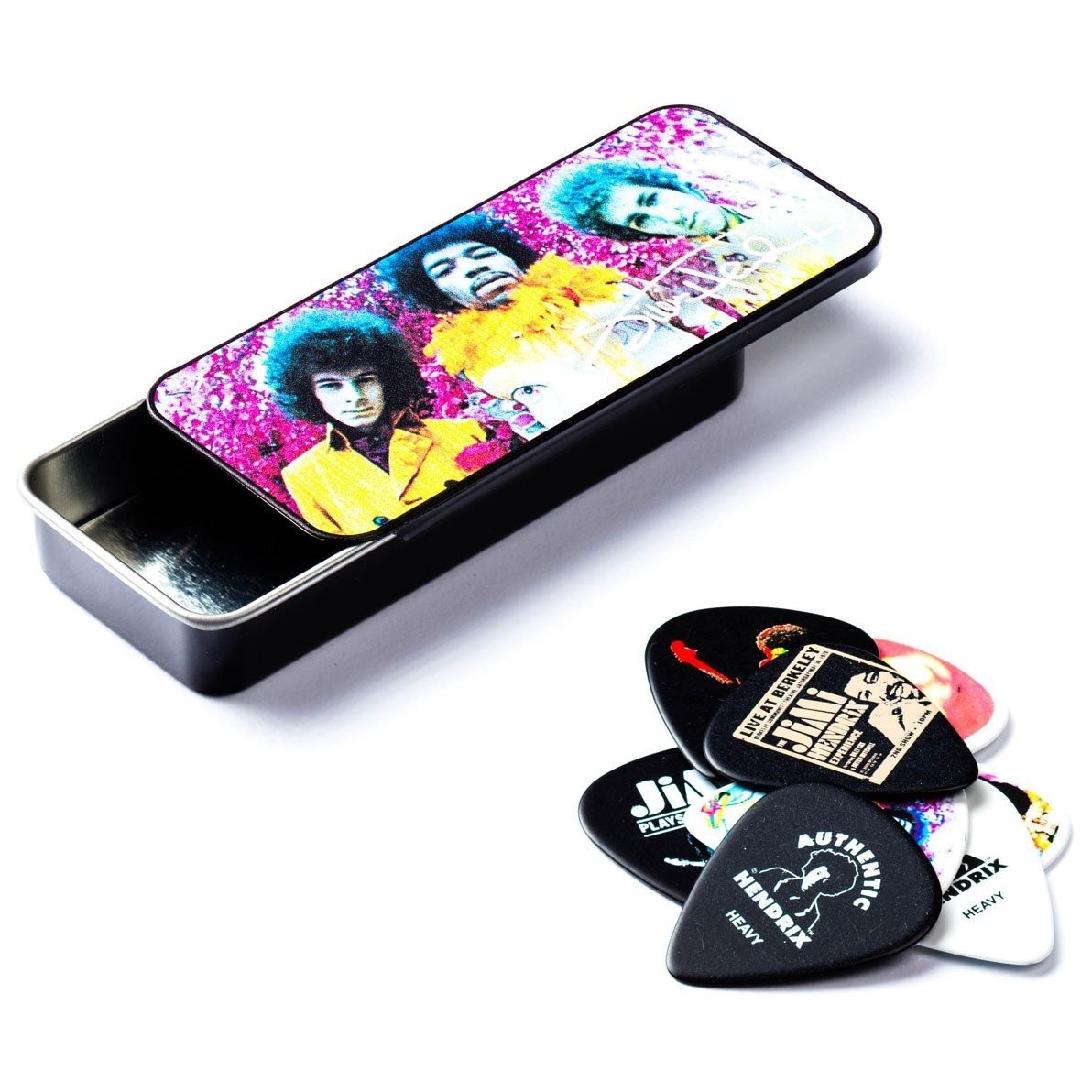 Dunlop Guitar Picks Jimi Hendrix Portrait Series Pick Tin 12 Picks