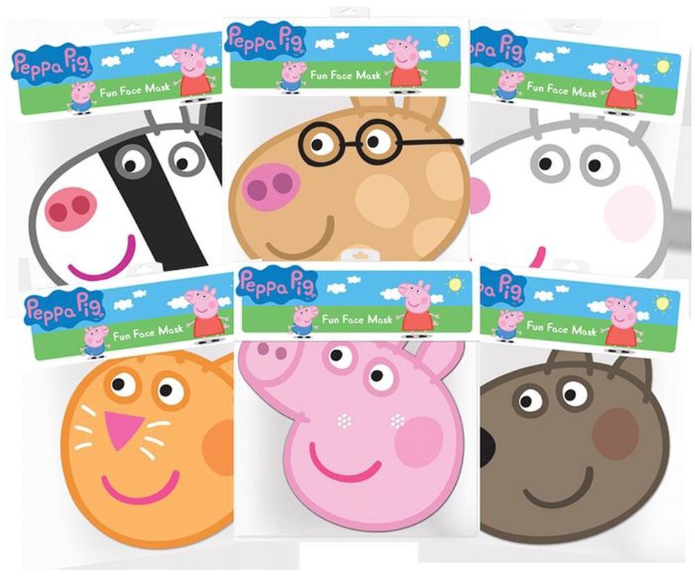 Peppa Pig - Peppa & Friends Masks 6-Pack - Star Cutouts