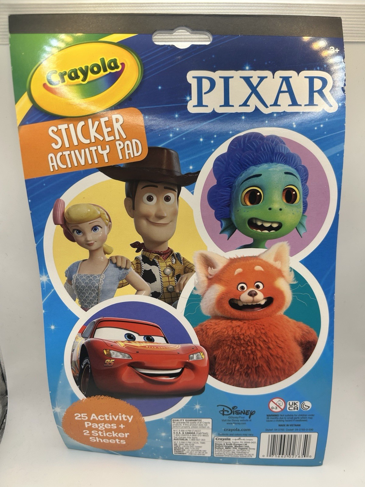 Crayola Sticker Activity Pad Pixar 25 Activity Pages 2 Sticker Sheets