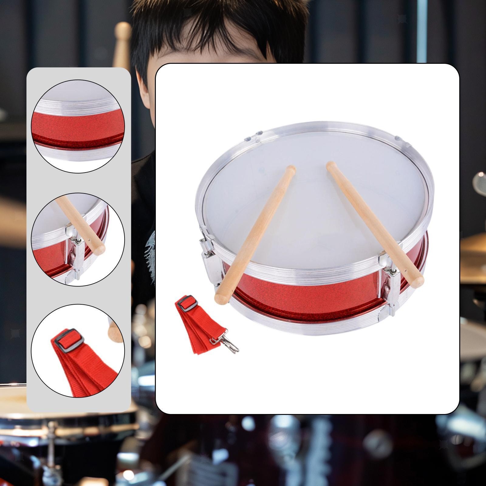 8" Snare Drum Percussion Instrument Portable Educational Toys with Practice