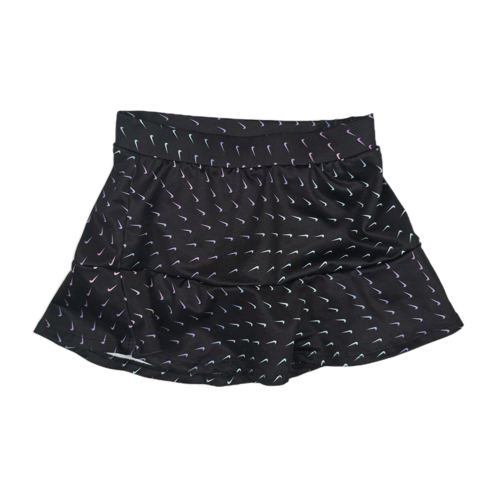 Nike Tennis Skort Youth Girls Size 3-4 Years AOP Swoosh Black