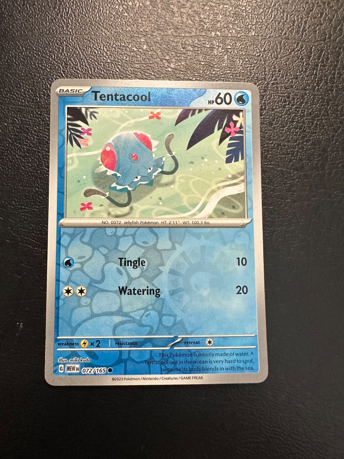 Pokemon 2023 TCG - Tentacool 072/165 - Reverse Holo - 151