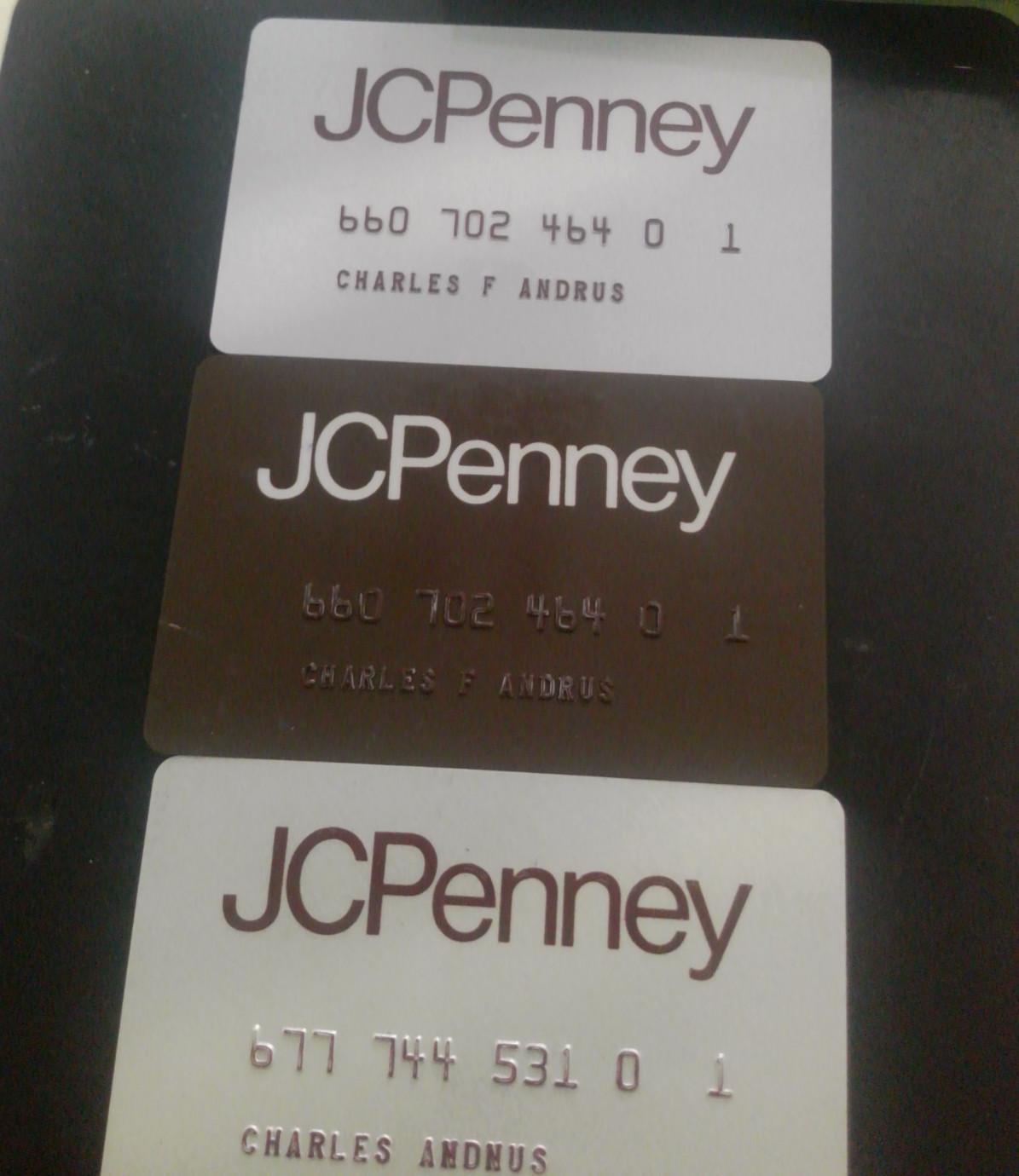 Vintage JC Pennys Charge Cards Lot 3
