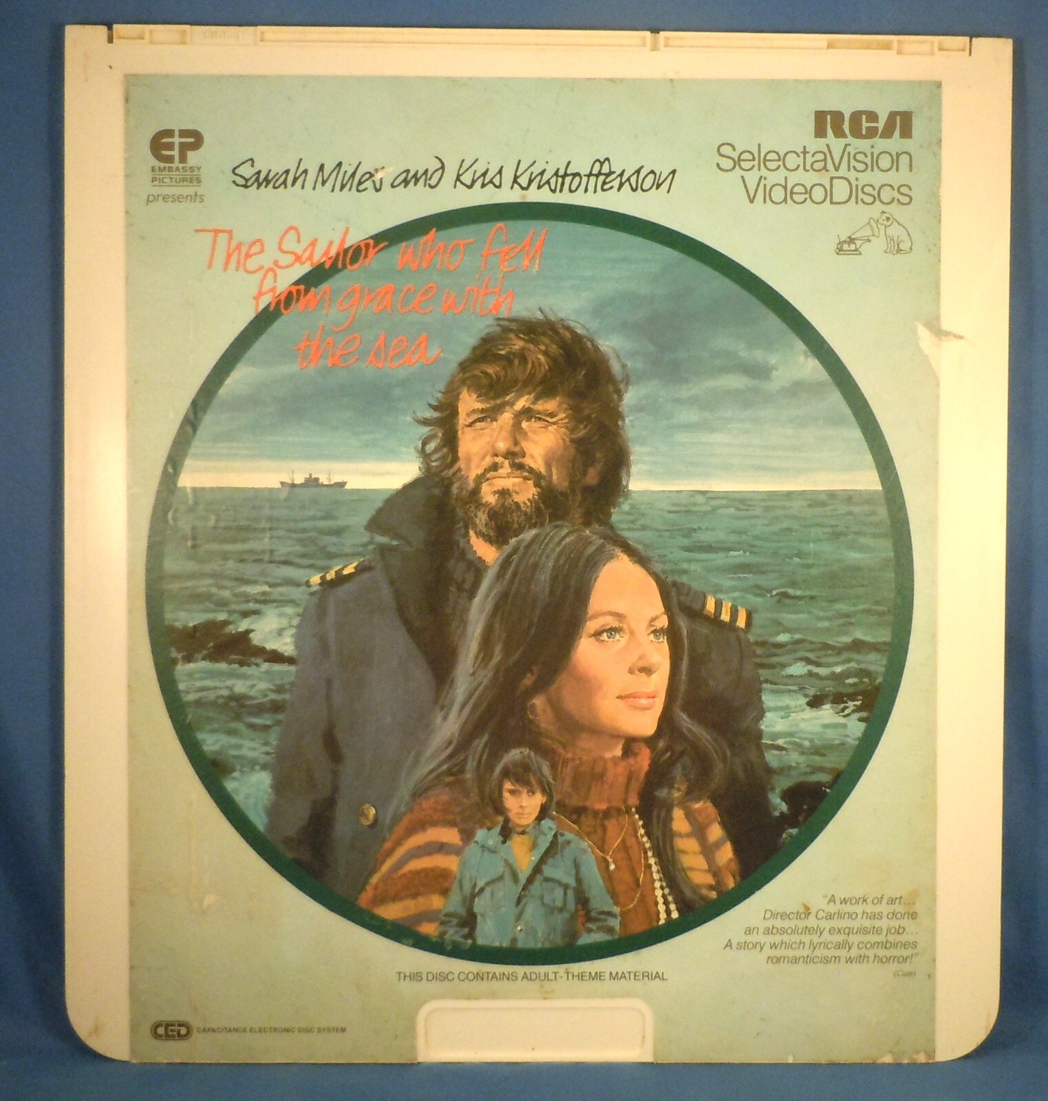RCA CED VIDEODISC! - THE SAILOR WHO FELL FROM GRACE WITH THE SEA w/ Sarah Miles