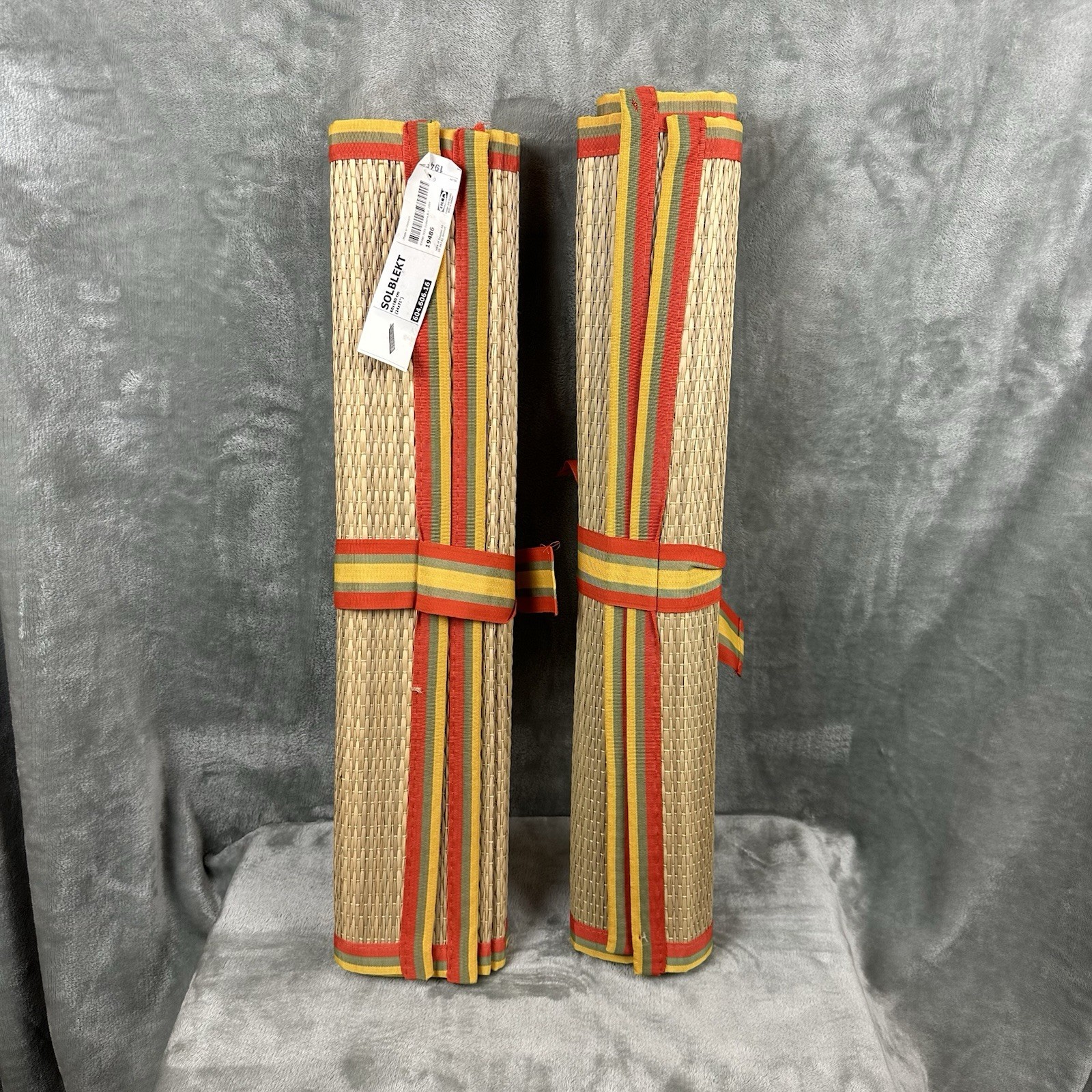 Ikea Solblekt Beach Mat Set Of 2 Bamboo 24x71” NEW