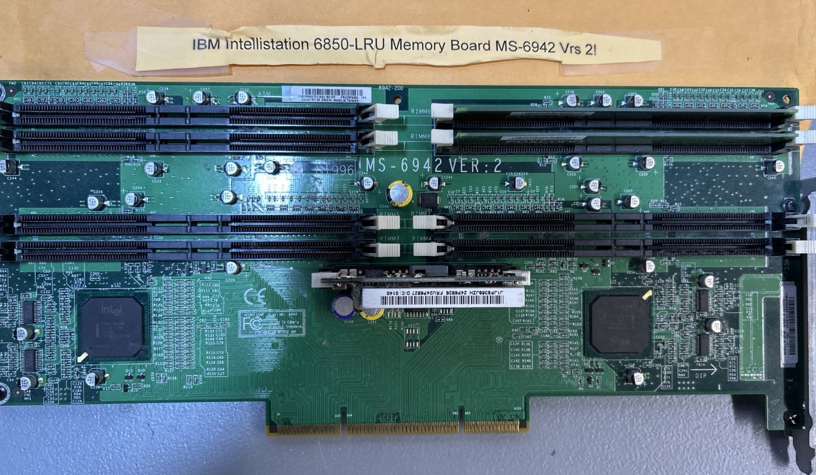 IBM Intellistation 6850-LRU Memory Board MS-6942 V2