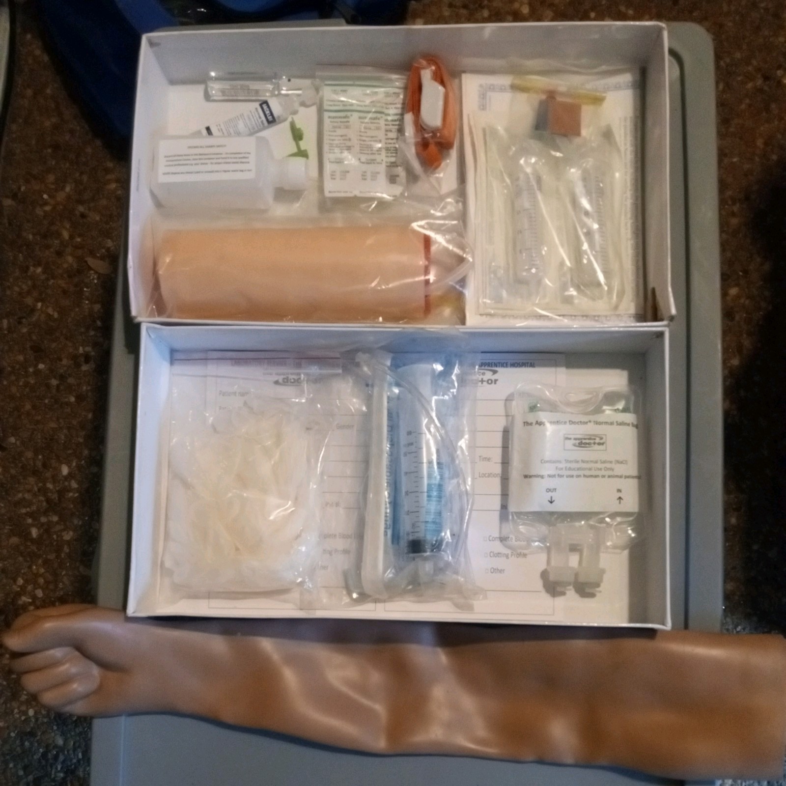 Nursing Phlebotomy IV Med Draw Injection Training practice Kit! 