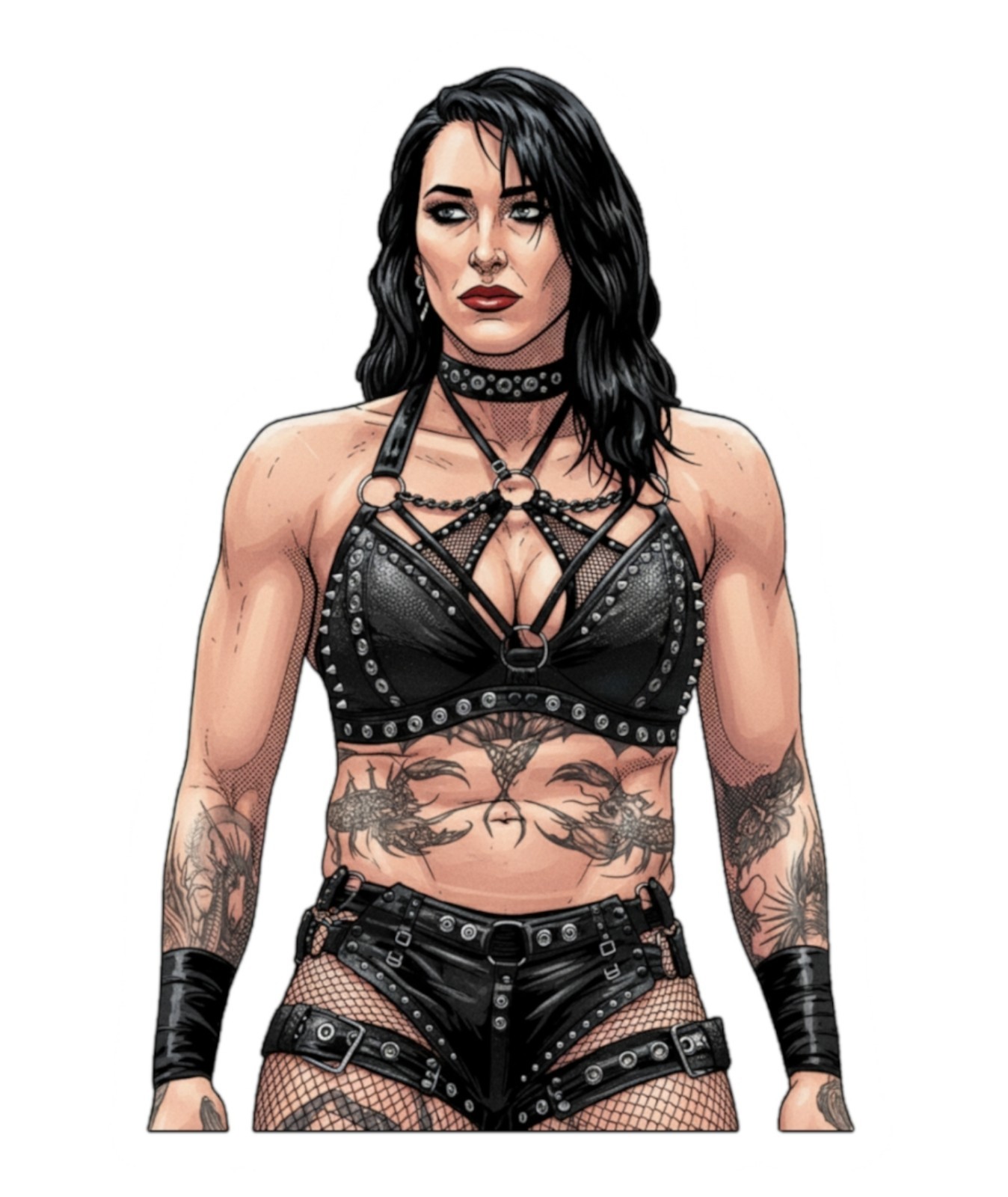 WWE Rhea Ripley Wrestling Water Resistant Sticker WWF WCW AEW NXT