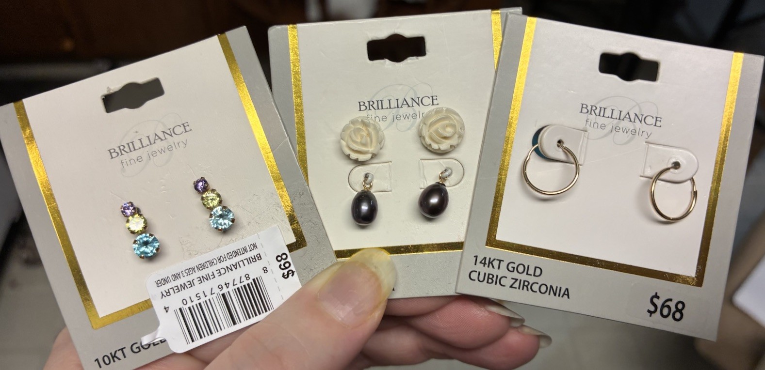 10kt/14k gold Flowers 🌺 , hoops, Gems, And Pearl Earrings Jackets Not Scrap