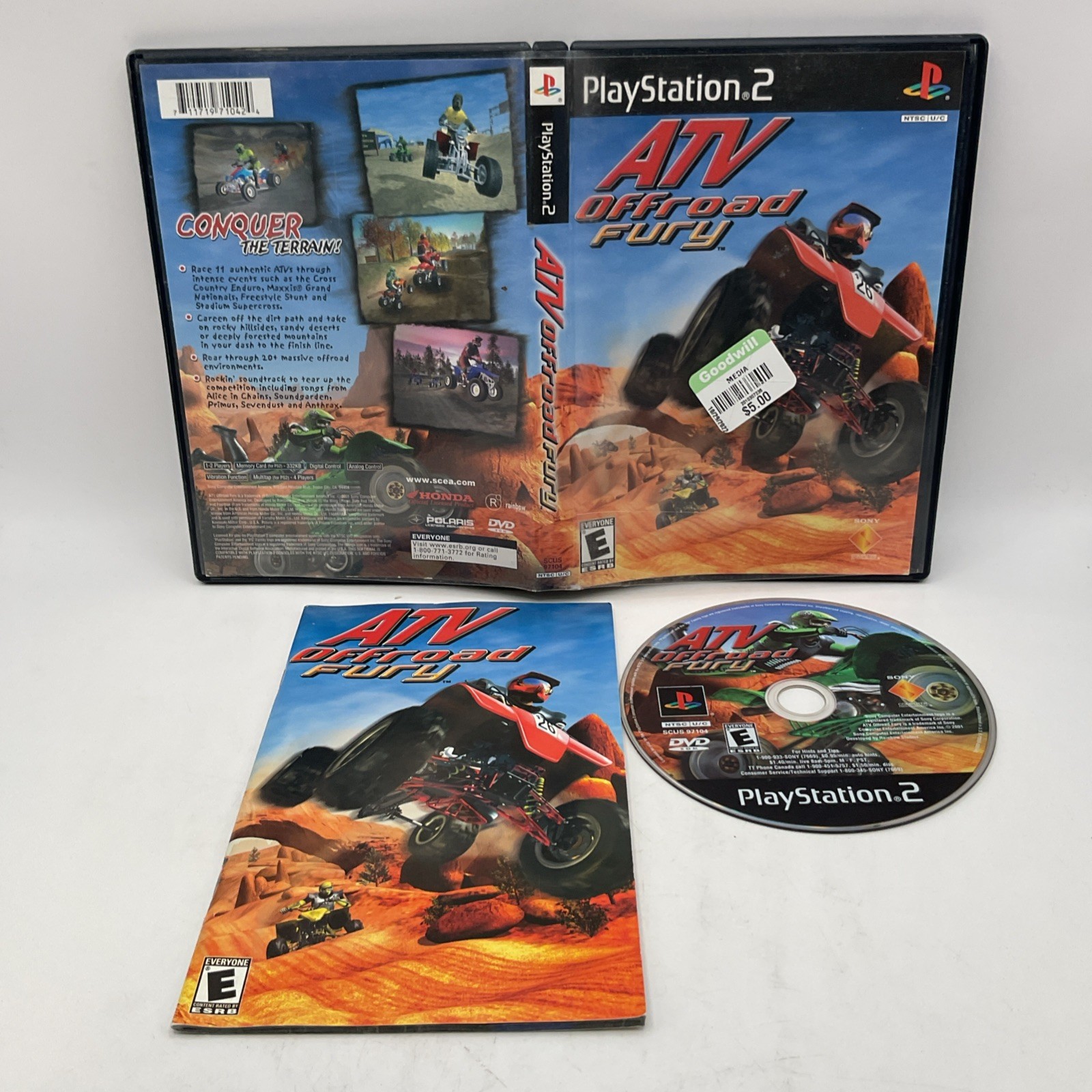 ATV Offroad Fury PlayStation 2 PS2 Video Game