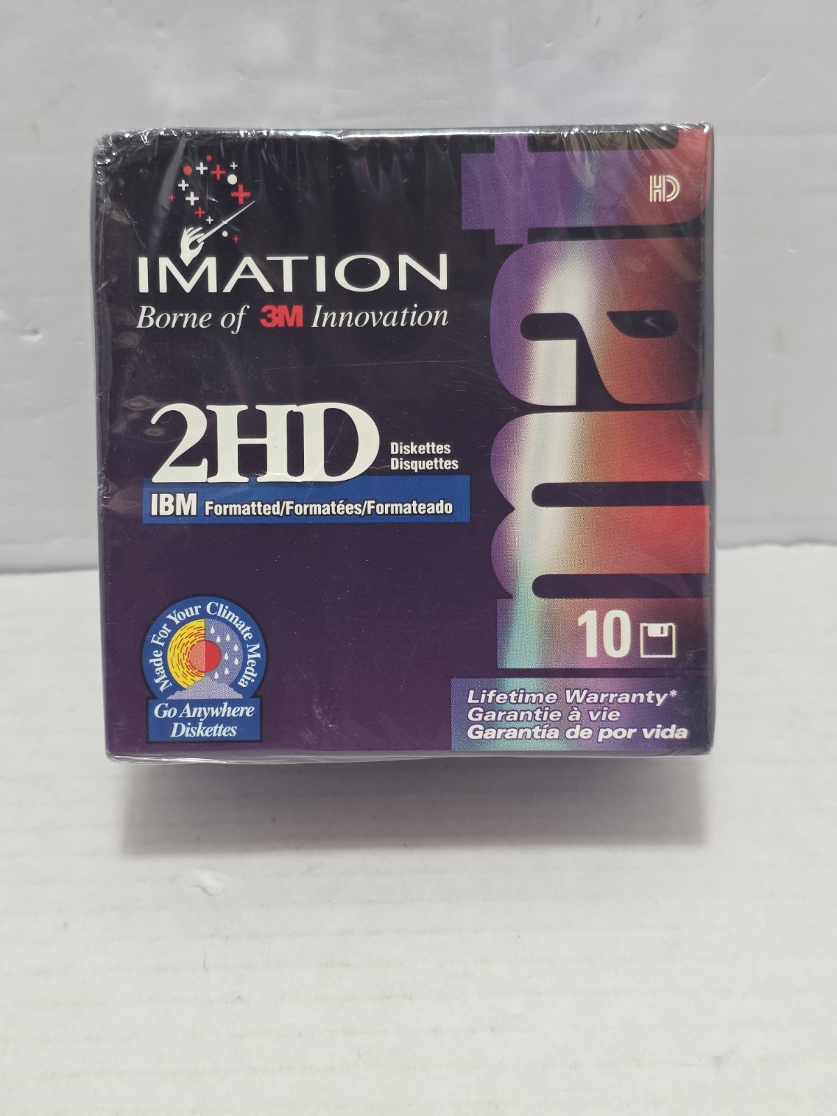 Imation 3.5 (3 1/2) Inch 1.44 MB Floppy Disks Box of 10 NEW SEALED