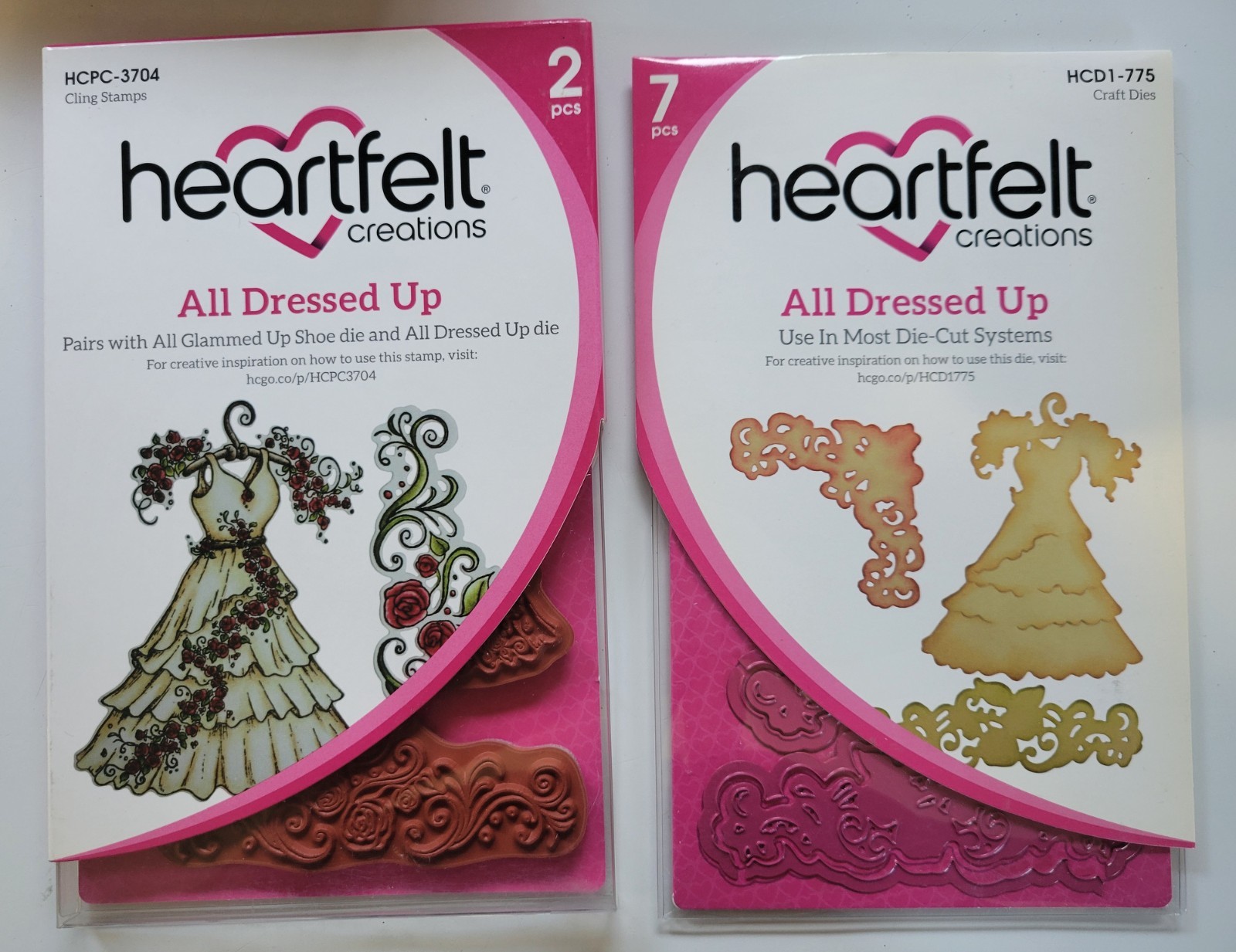 Heartfelt Creations Cling Stamp & Die Set: HCPC-3704/HCD1-775 ALL DRESSED UP