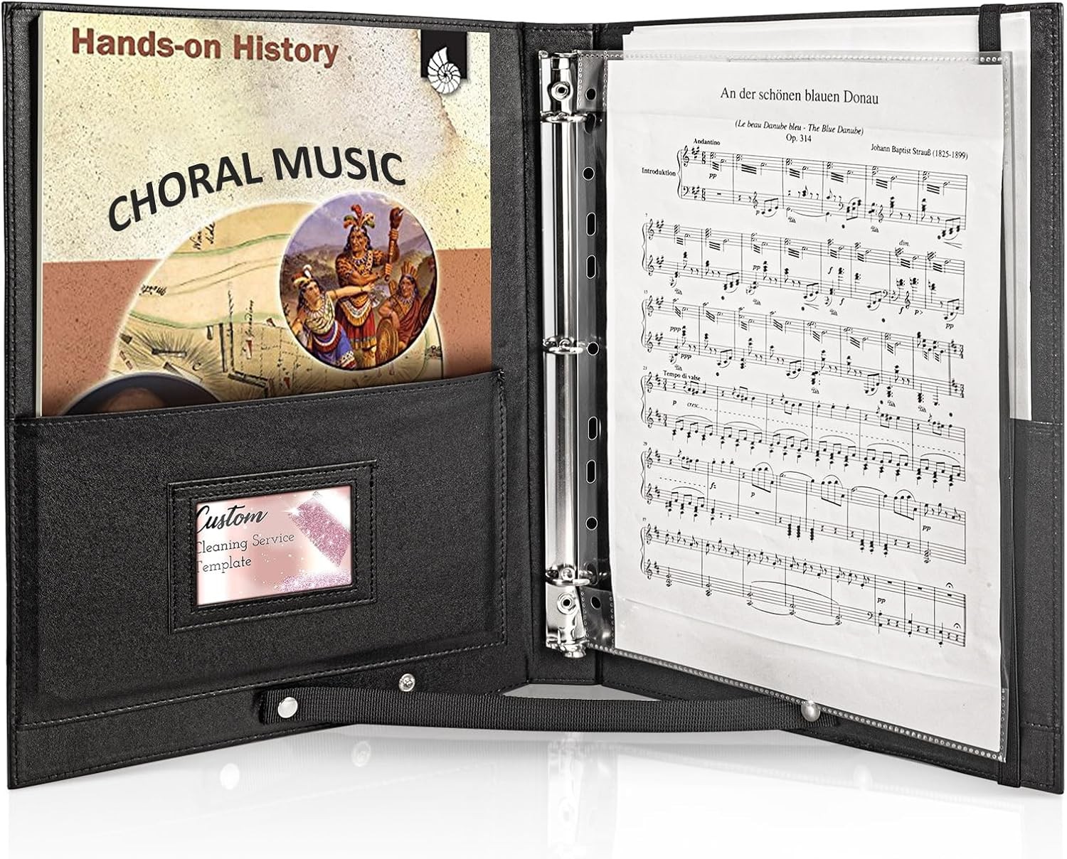 Choral Music Holder Sheet Music Folder W/ Handle & Strap Sheet Music Binder