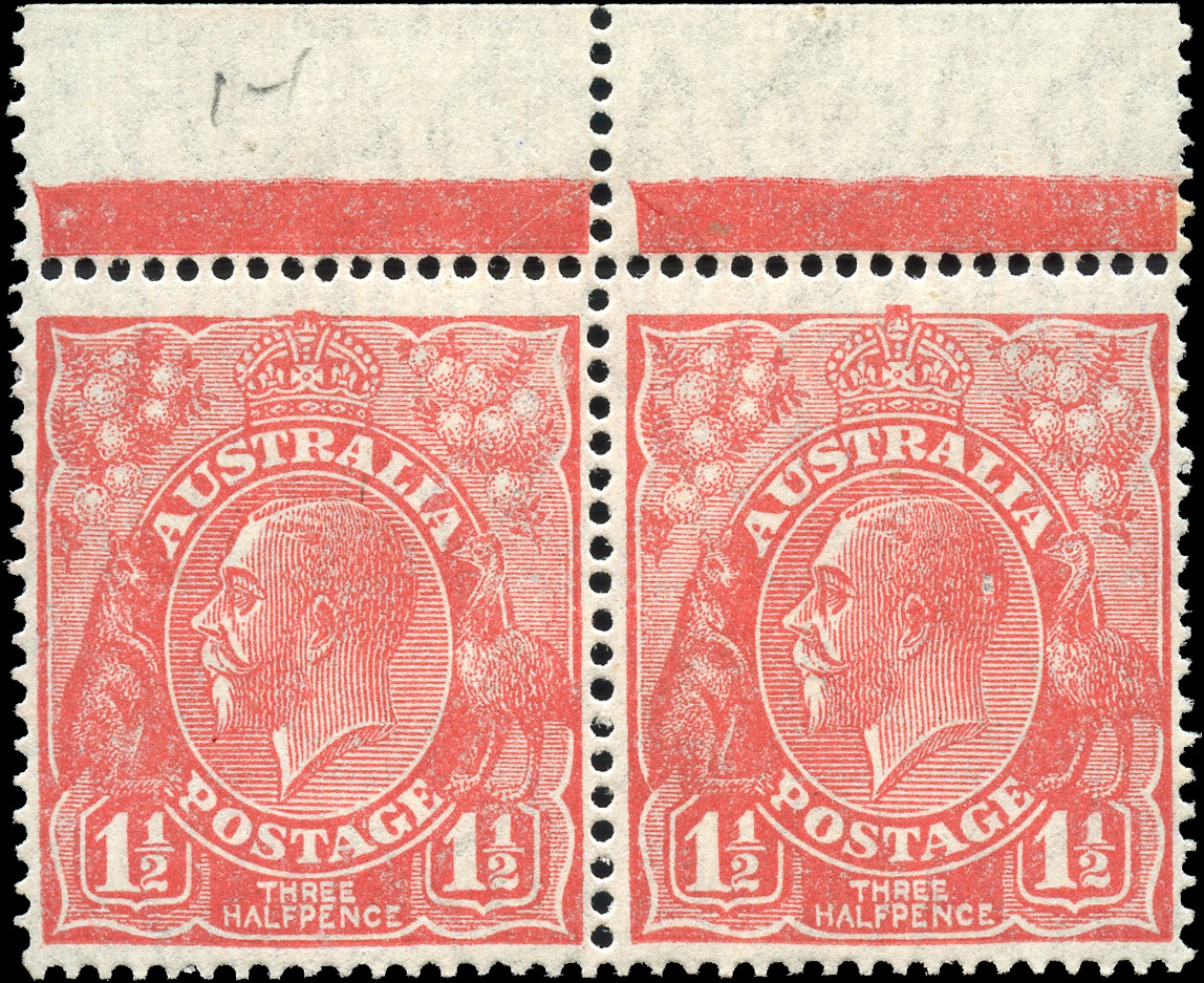 Australia Stamp Scott #68c Watermark 203 Perf 14 Pair Mint NH F