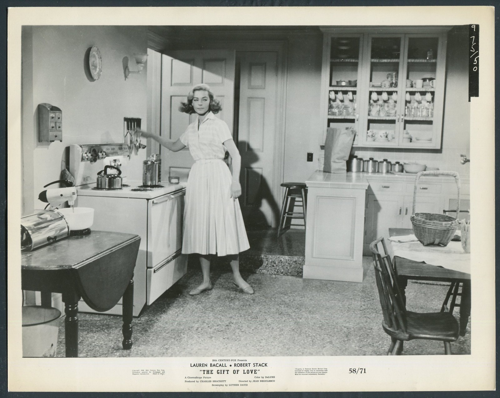 LAUREN BACALL in The Gift Of Love '58 KITCHEN