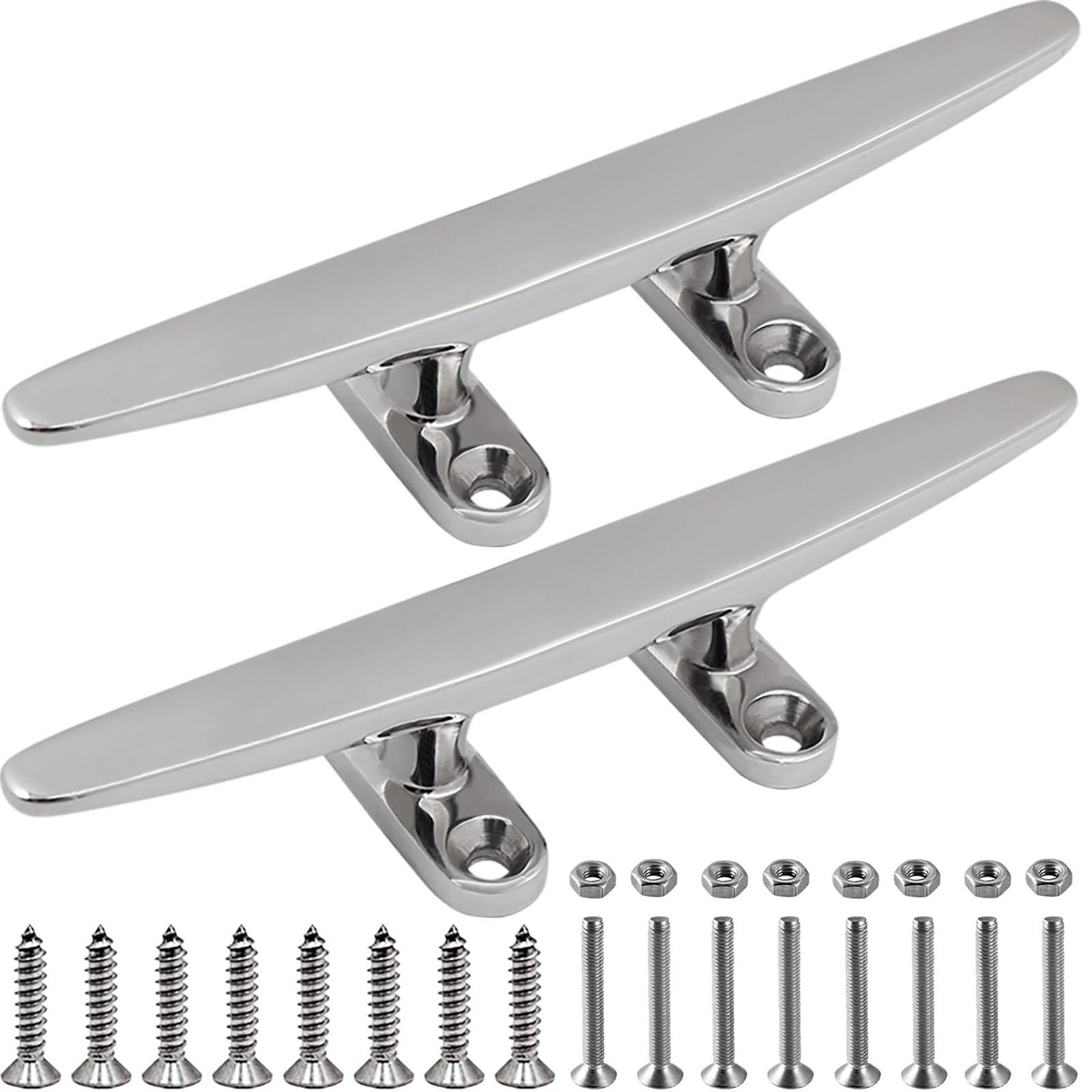 Boat Open Base Cleat All 316 Stainless Steel Mooring Dock Cleat for Boat,Deck...