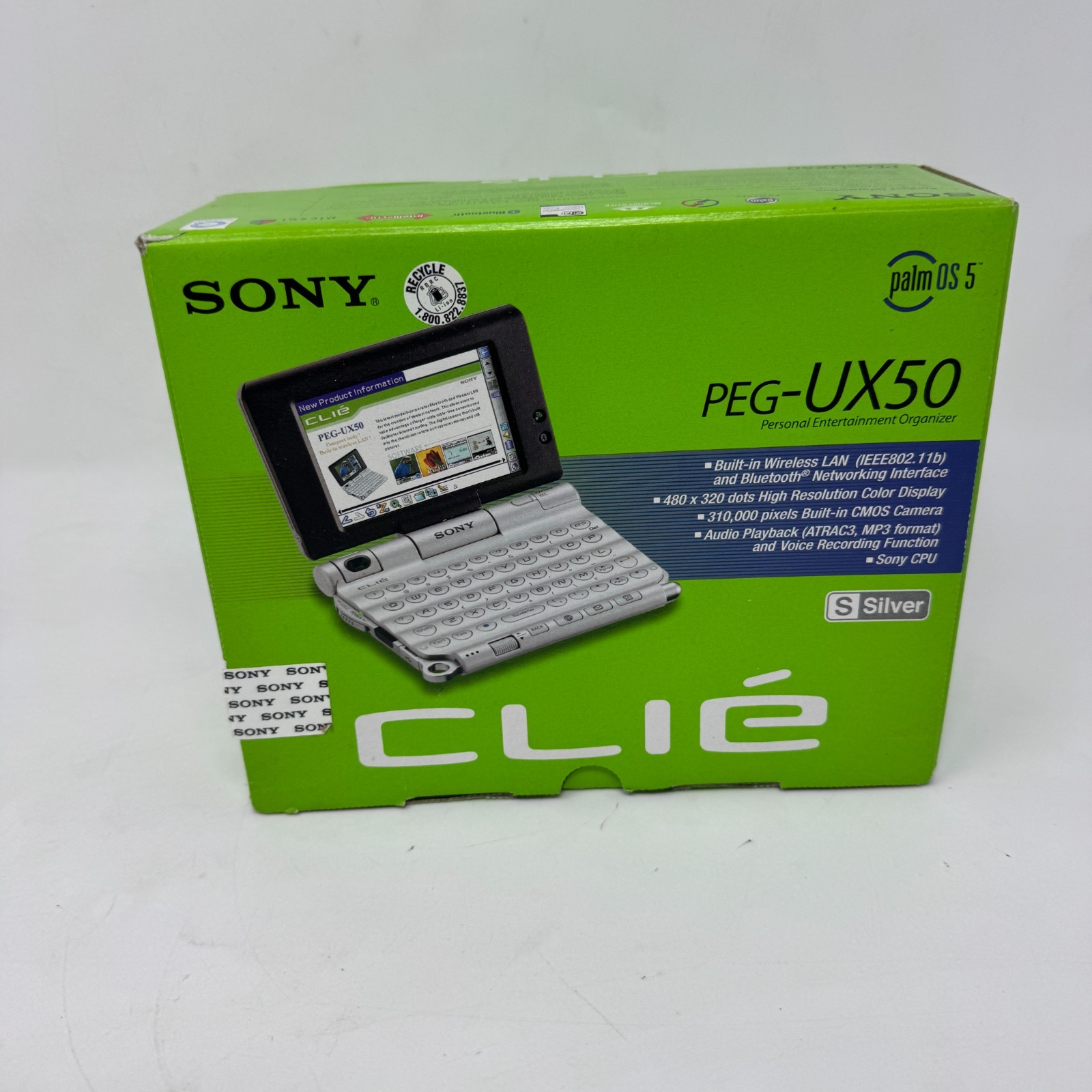 Sony CLIE Handheld Palm OS 5.2 Camera IrDA Bluetooth Wi-Fi (PEG-UX50/E)