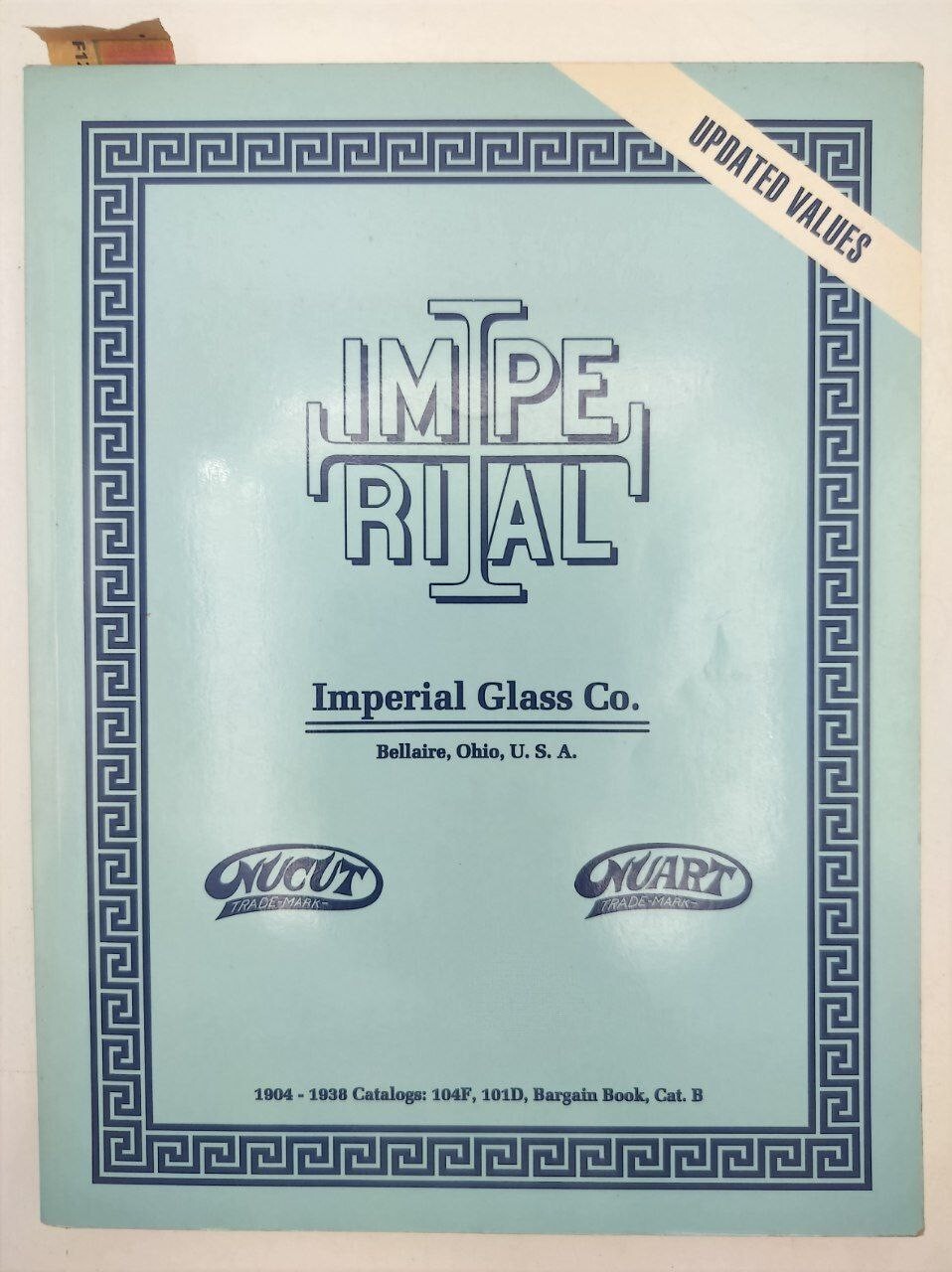 1993 VTG Imperial Glass Co. Art Glassware 1904 - 1938 Price Catalog  DM55