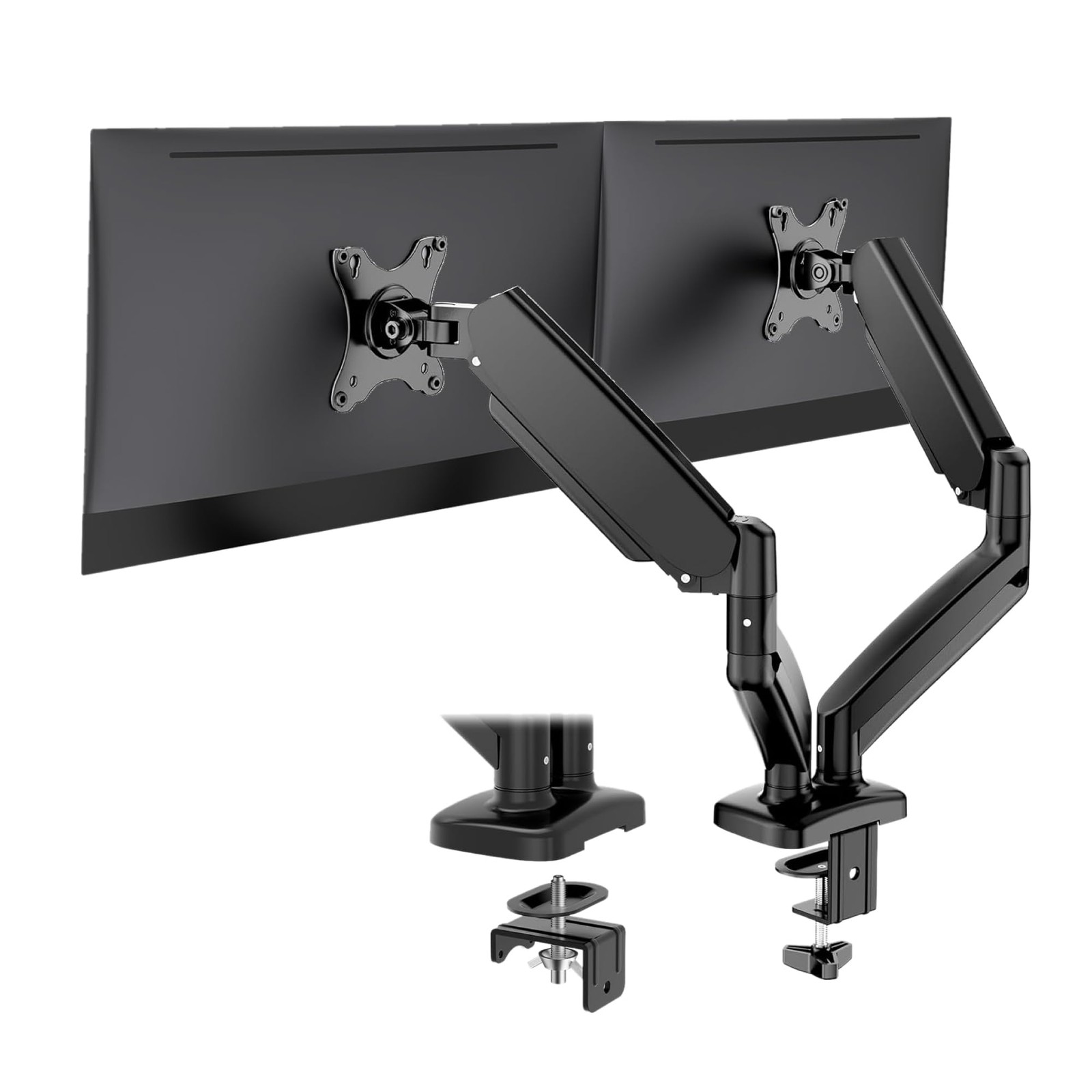Monitor Arm, Computer Dual Monitor Arm Fits 13-32 Inch Computer Screens, Adju...