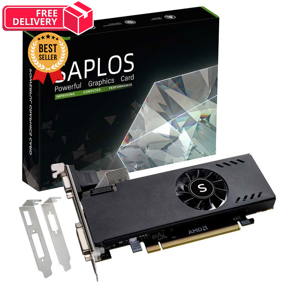 SAPLOS Radeon RX 550 Low Profile Graphics Card, 4GB GDDR5 128-bit, RX550 4G 