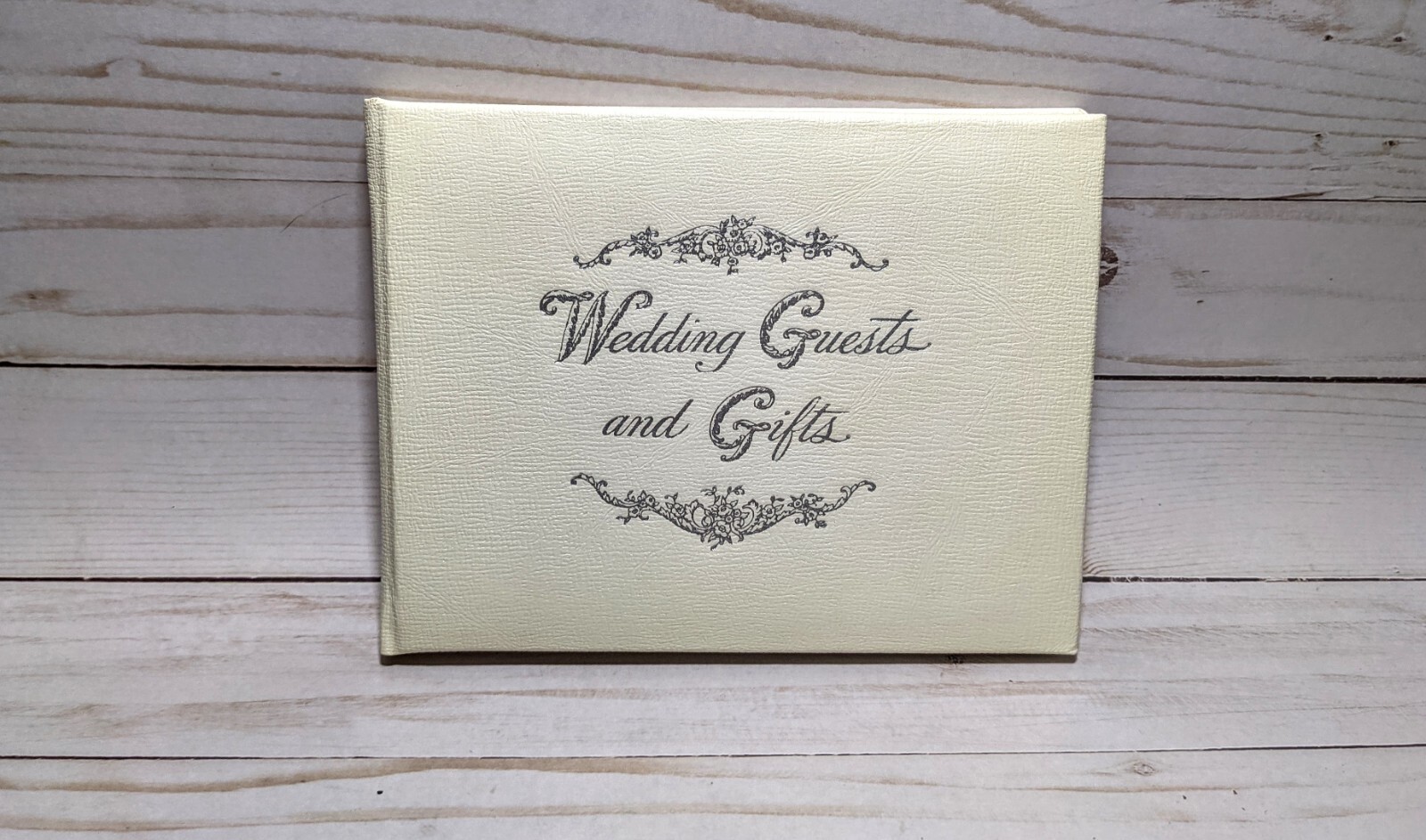 1958 Vintage Filled In Wedding Guest Book, 2 Printed Invitations, 1 Napkin